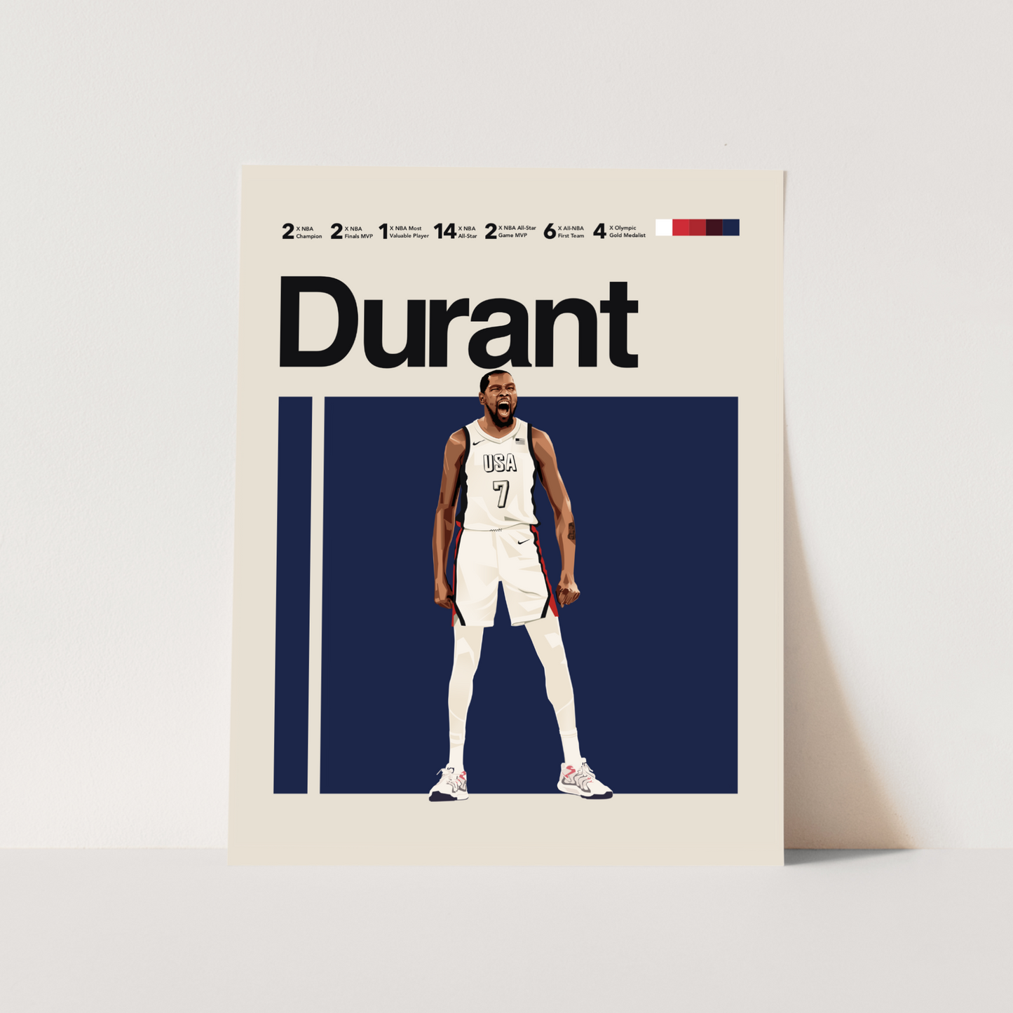 Kevin Durant - USA Classic Matte Poster
