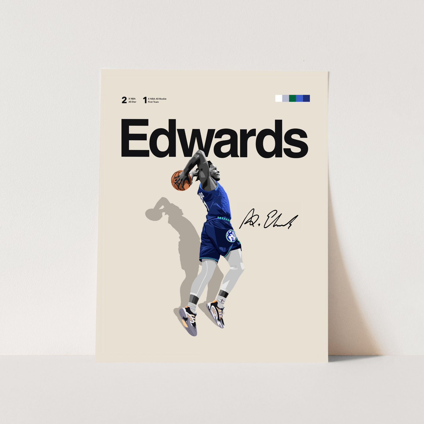 Anthony Edwards Classic Matte Poster