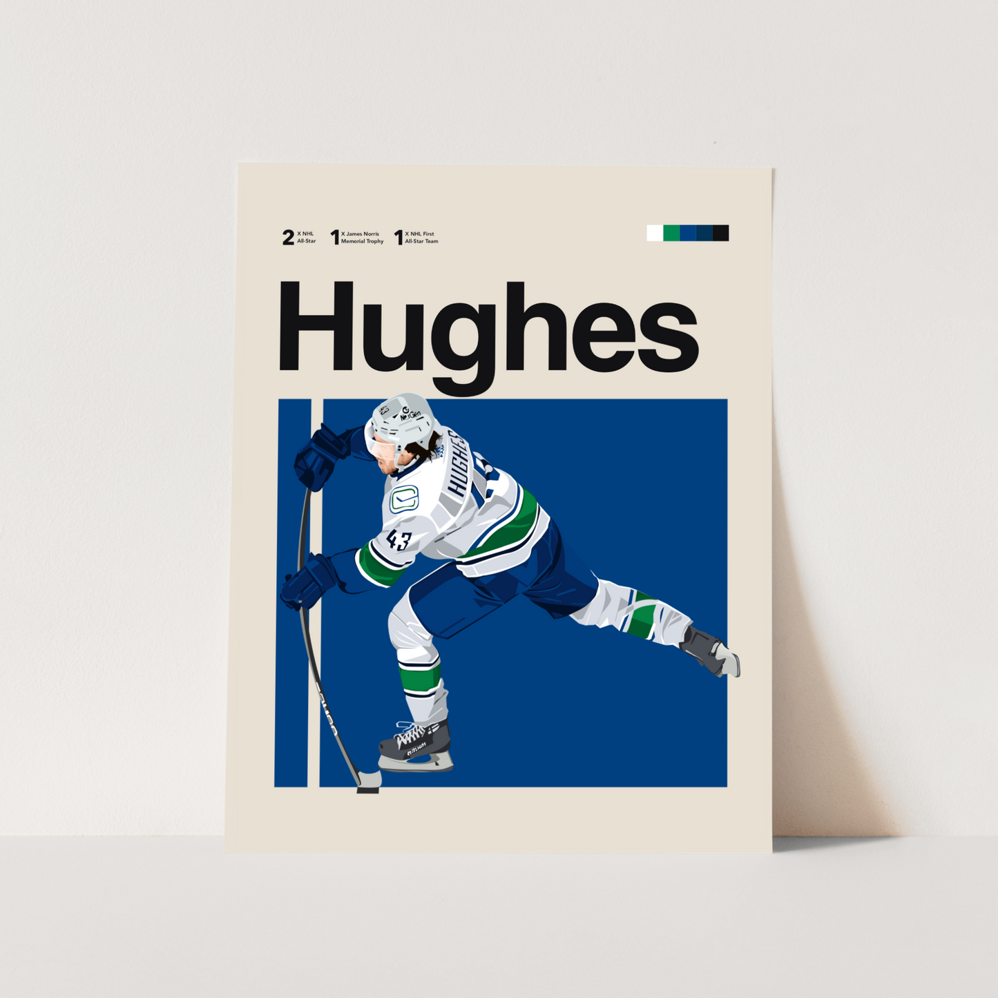 Quinn Hughes Classic Matte Poster