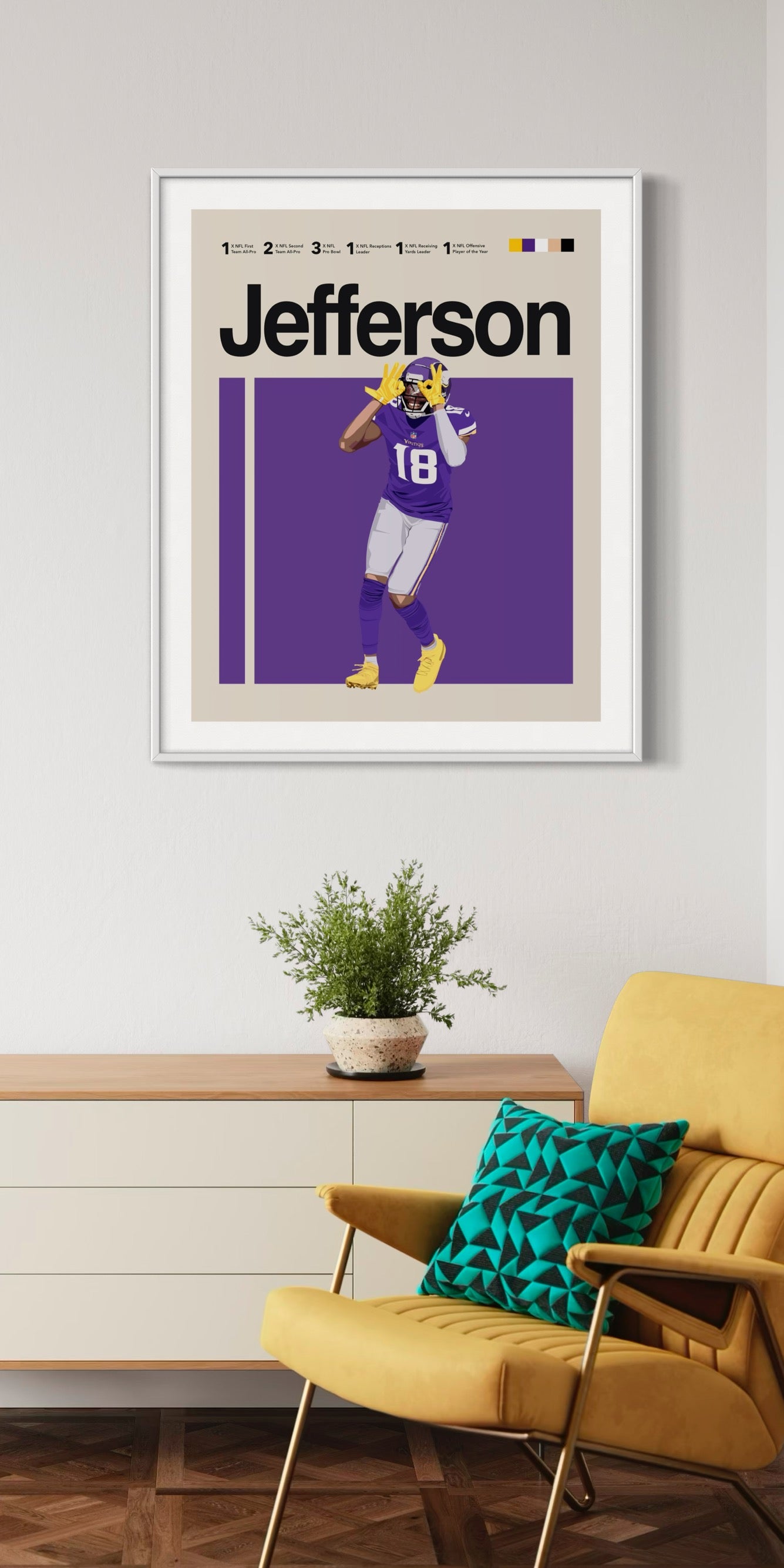 Justin Jefferson Classic Matte Poster