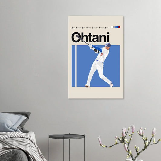 Modern minimalist Shohei Ohtani poster