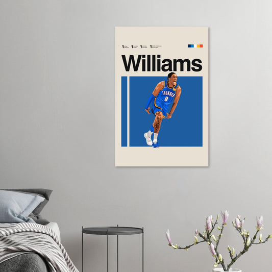 Modern minimalist Jalen Williams poster