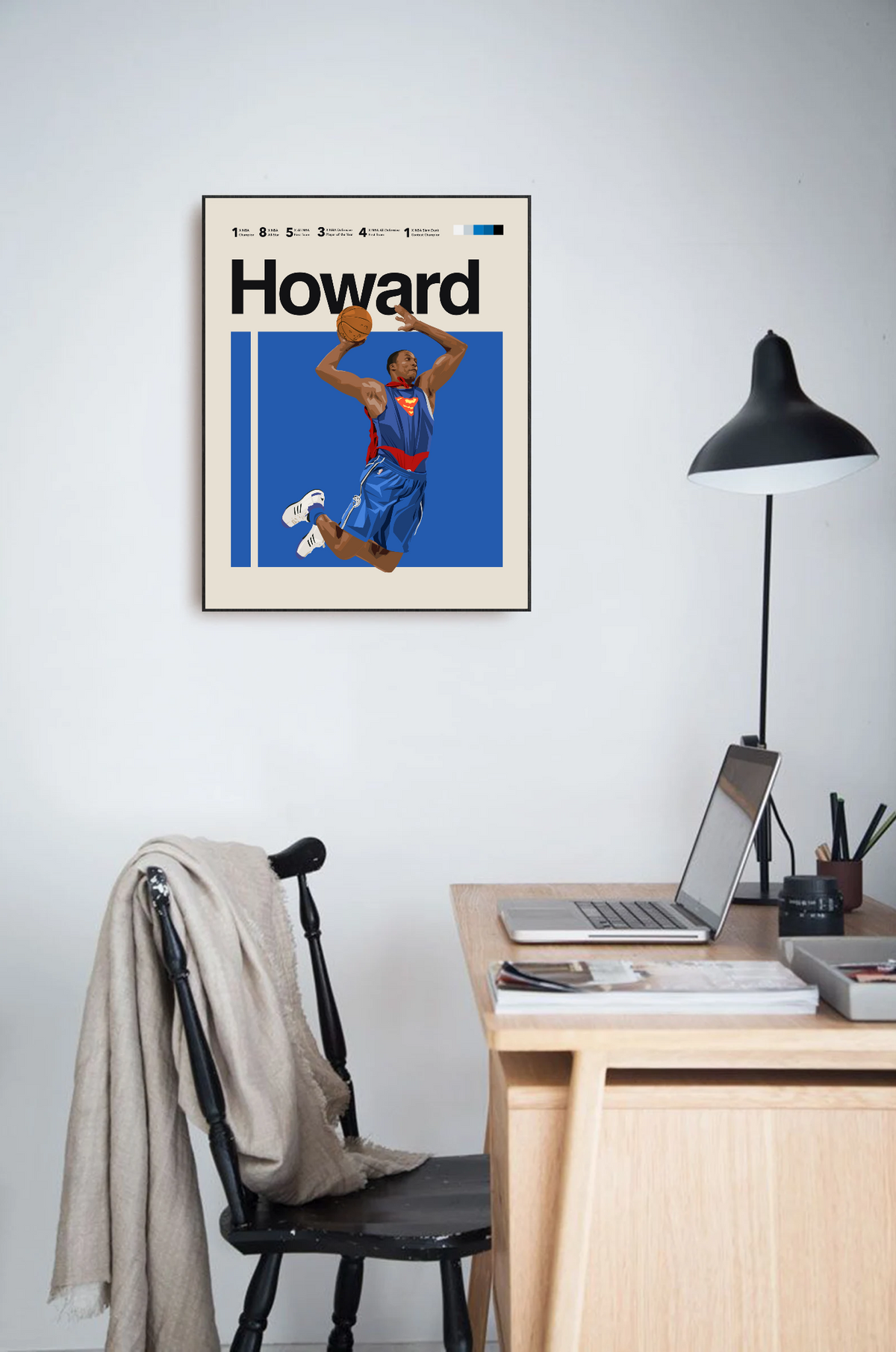 Howard Poster Dwight Howard Digital Poster | Modern Magic NBA Wall Art – ShootYourShotArt