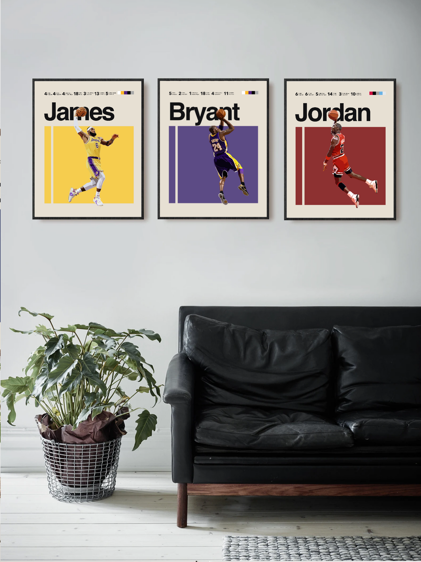 Lebron James, Michael Jordan and Kobe Bryant POSTER