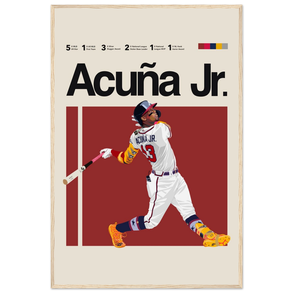 Acunia Poster Framed Ronald Acuña Jr. Poster – ShootYourShotArt
