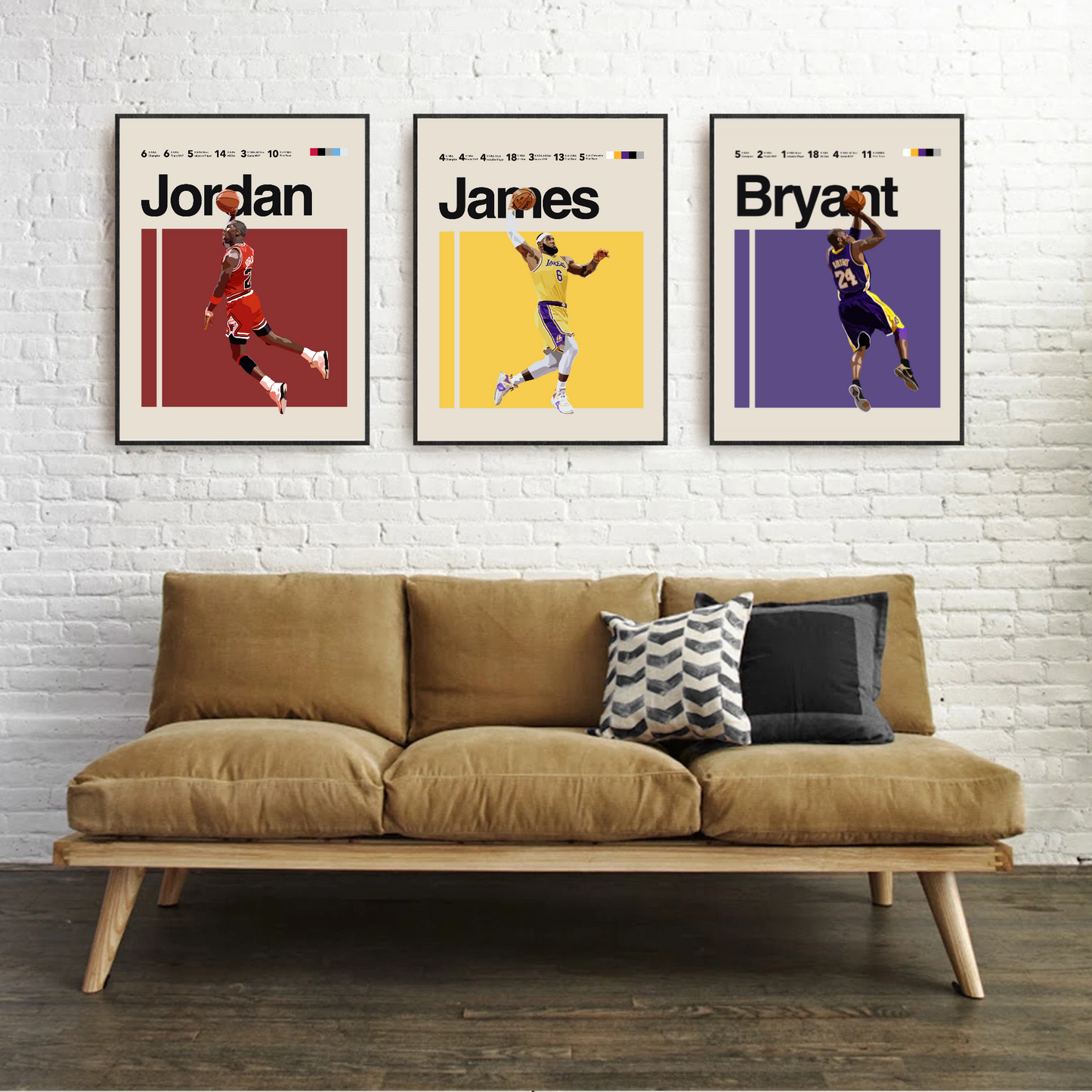 Lebron James, Michael Jordan and Kobe Bryant POSTER