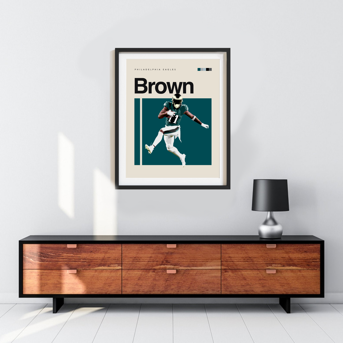 A.J. Brown Poster | Modern Eagles NFL Digital Art – ShootYourShotArt