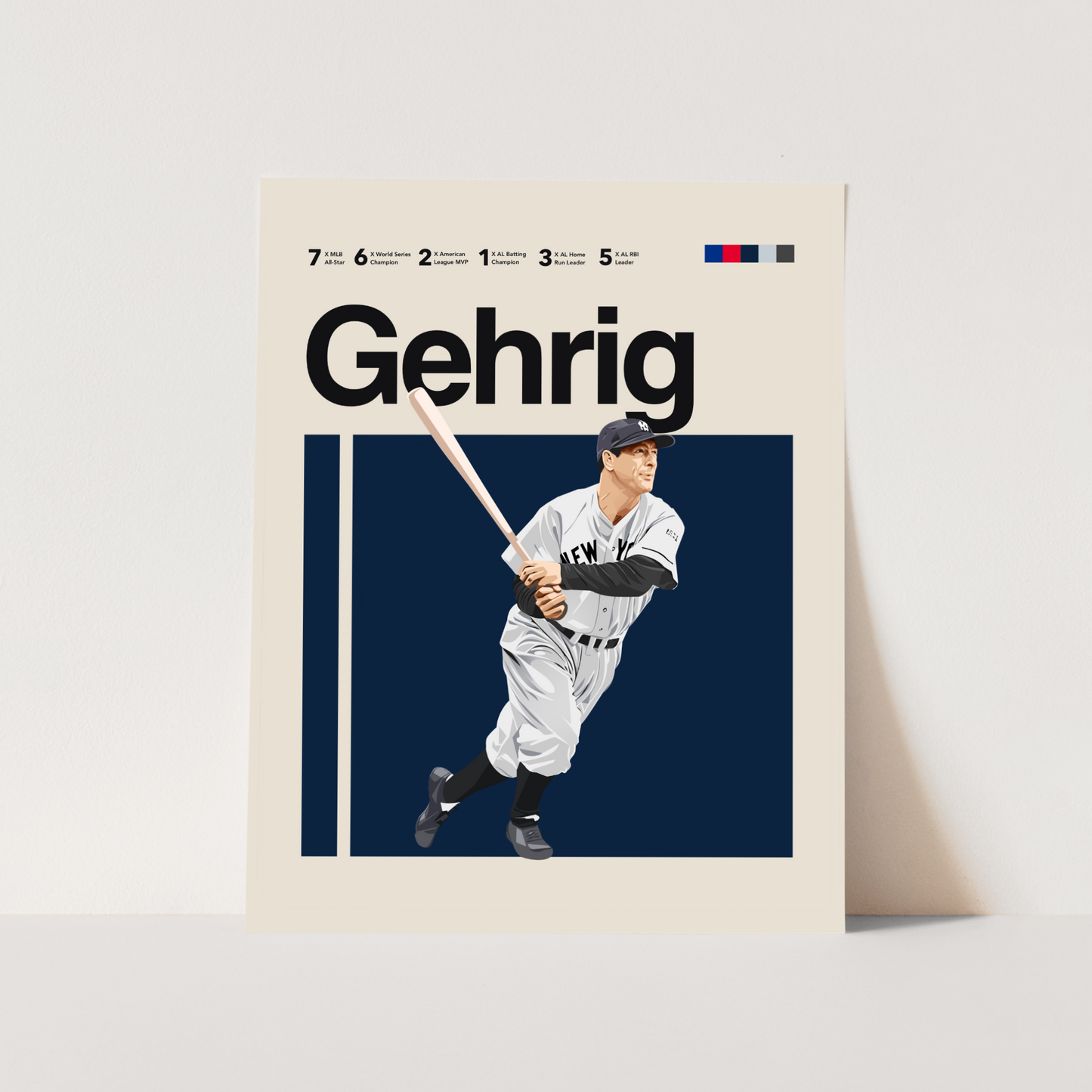 Modern Lou Gehrig Poster