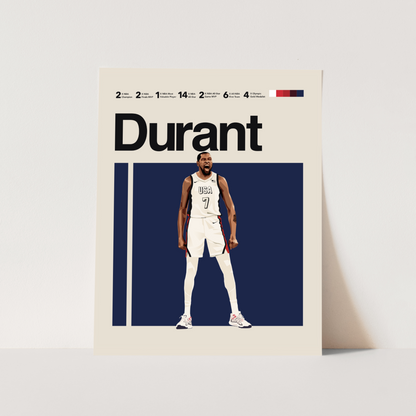 Kevin Durant - USA Classic Matte Poster