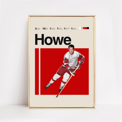 GORDIE HOWE POSTER