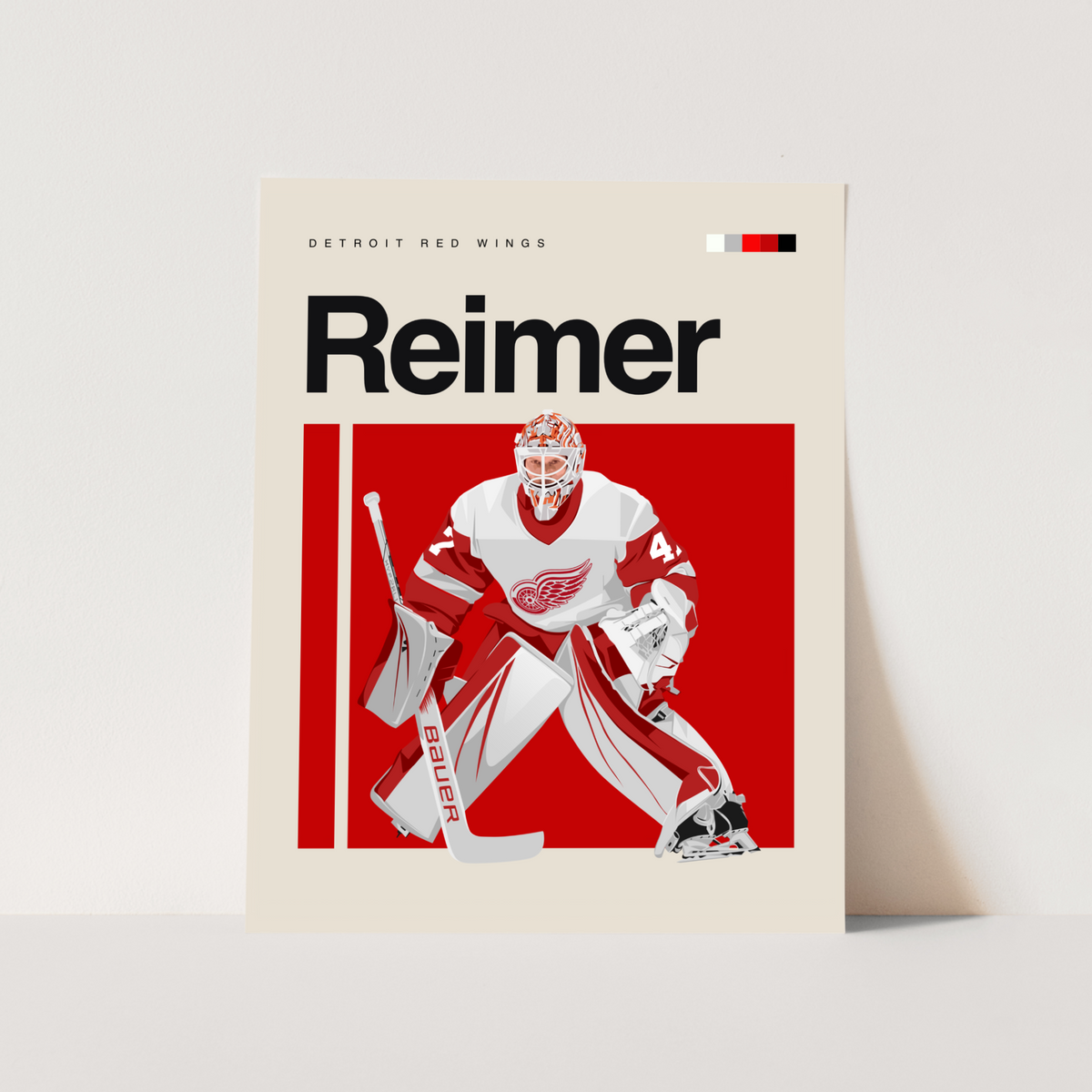 James Reimer Fans James Reimer Digital Poster | Modern Red Wings NHL Wall Art ...