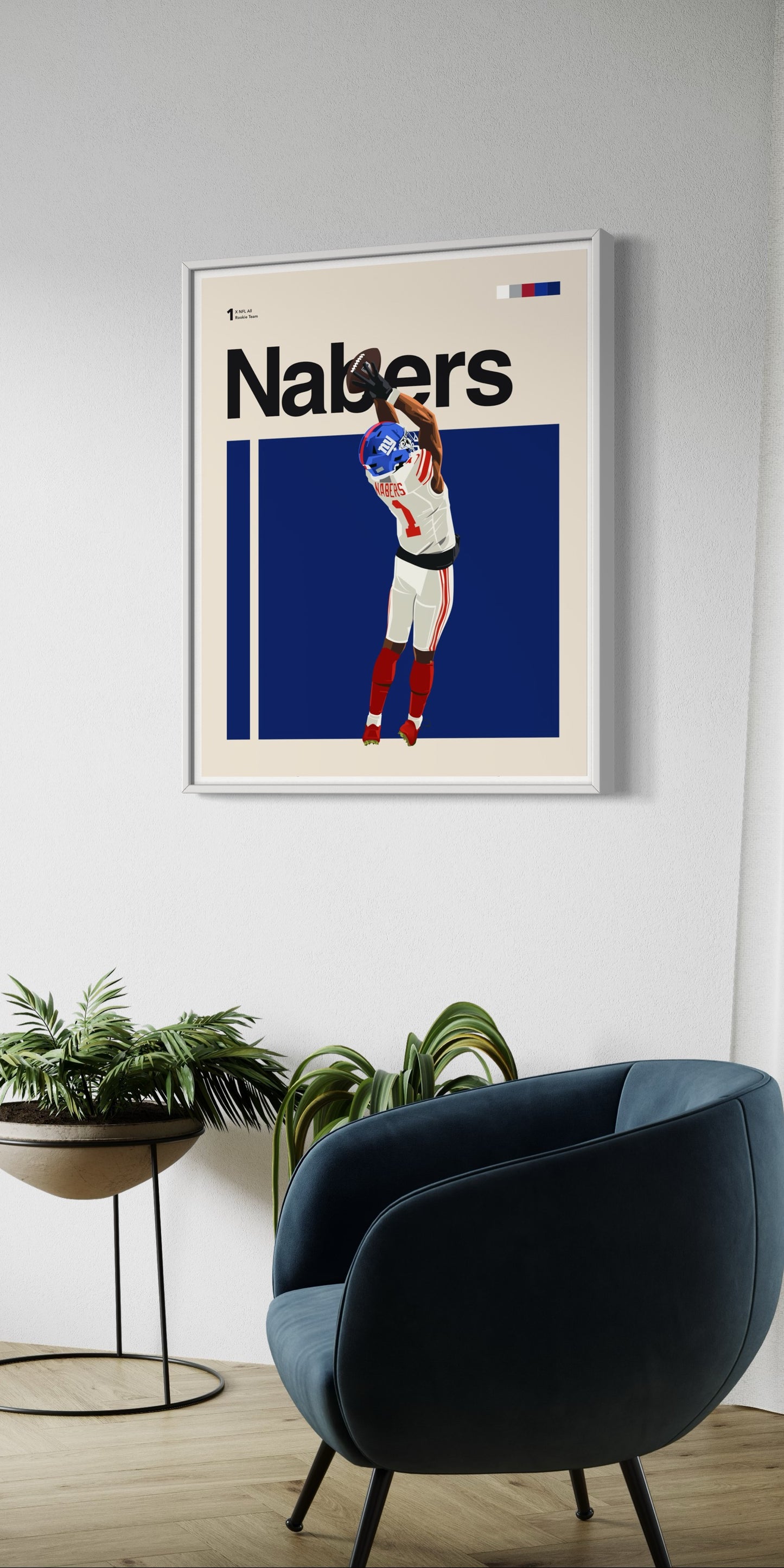 Malik Nabers Classic Matte Poster