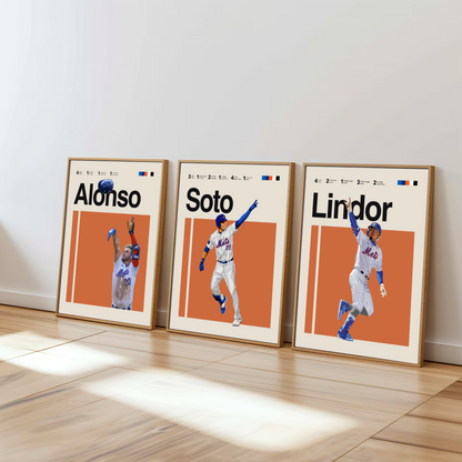 New York Mets Baseball Bundle | Lindor, Soto, and Alonso